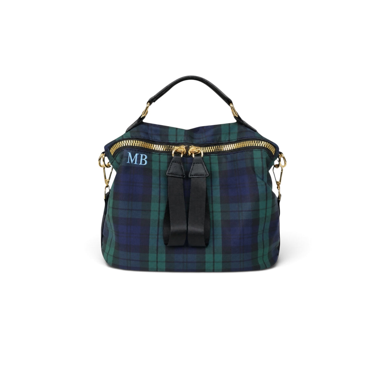 Melbee Stitches Plaid Zip Crossbody Bag