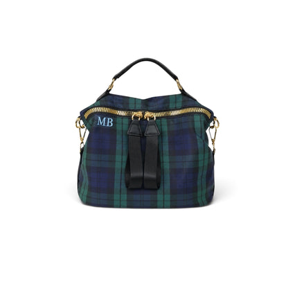 Melbee Stitches Plaid Zip Crossbody Bag