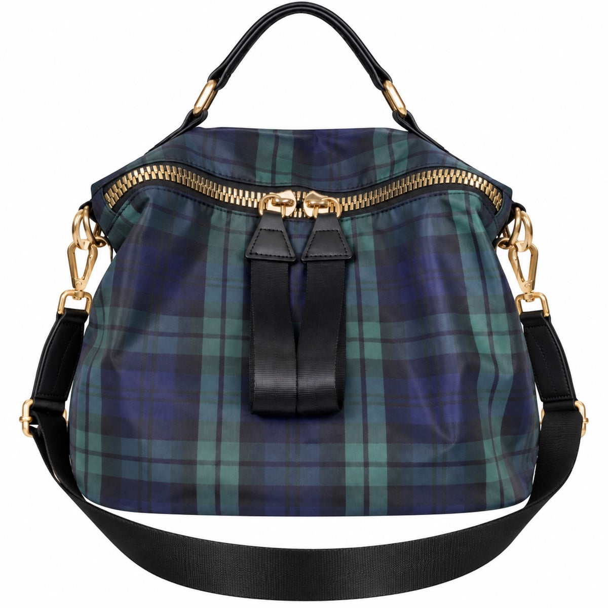 Melbee Stitches Plaid Zip Crossbody Bag
