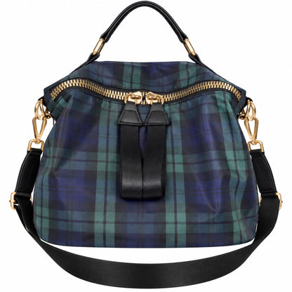 Melbee Stitches Plaid Zip Crossbody Bag