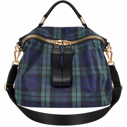 Melbee Stitches Plaid Zip Crossbody Bag